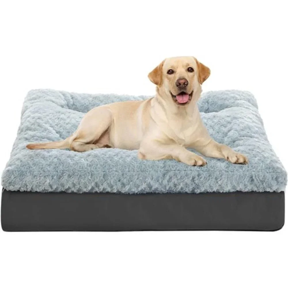 Orthopedic Dog Bed, Washable Dog Bed with Egg Foam Support, Waterproof Dog Bed